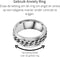 Anxiety Ring - (Ketting) - Stress Ring - Fidget Ring - Fidget Toys - Draaibare Ring - Spinning Ring - Zilver-Zilver kleurig RVS - (16.00mm / maat 50)