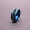 Anxiety Ring - (Ketting) - Stress Ring - Fidget Ring - Fidget Toys - Draaibare Ring - Spinning Ring - Blauw-Grijs kleurig RVS - (16.00mm / maat 50)