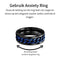 Anxiety Ring - (Kettinkje) - Stress Ring - Fidget Ring - Anxiety Ring For Finger - Draaibare Ring - Spinning Ring - Zwart-Blauw kleurig RVS - (23.25mm / maat 73)