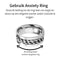 Anxiety Ring - (Kettinkje) - Stress Ring - Fidget Ring - Anxiety Ring For Finger - Draaibare Ring - Spinning Ring - Zilverkleurig RVS - (18.50mm / maat 58)