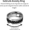 Anxiety Ring - (Kettinkje) - Stress Ring - Fidget Ring - Anxiety Ring For Finger - Draaibare Ring - Spinning Ring - Zwartkleurig RVS - (19.75mm / maat 62)