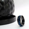 Anxiety Ring - (Kettinkje) - Stress Ring - Fidget Ring - Anxiety Ring For Finger - Draaibare Ring - Spinning Ring - Zwart-Blauw kleurig RVS - (17.50mm / maat 55)