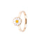 Anxiety Ring - (Kleine Witte Bloem) - Stress Ring - Fidget Ring - Anxiety Ring For Finger - Draaibare Ring Dames - Angst Ring - Spinner Ring - One-size - Goudkleurig Koper