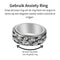 Anxiety Ring - (Ogen) - Stress Ring - Fidget Ring - Draaibare Ring - Spinning Ring - Spinner Ring - Zilver- (20.50 mm / maat 64)