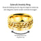 Anxiety Ring - (Rome) - Stress Ring - Fidget Ring - Anxiety Ring For Finger - Draaibare Ring - Spinning Ring - Goudkleurig RVS - (17.75 mm / maat 56)