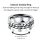 Anxiety Ring - (Rome) - Stress Ring - Fidget Ring - Anxiety Ring For Finger - Draaibare Ring - Spinning Ring - Zilverkleurig RVS - (22.00 mm / maat 69)