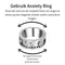Anxiety Ring - (Schakels) - Stress Ring - Fidget Ring - Draaibare Ring - Spinning Ring - Spinner Ring - Zilverkleurig RVS - (16.50 mm / maat 52)