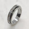 Anxiety Ring - (Steentjes) - Stress Ring - Fidget Ring - Anxiety Ring For Finger - Draaibare Ring Dames - Spinning Ring - Spinner Ring - Zilverkleurig RVS - (16.50 mm / maat 52)