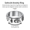 Anxiety Ring - (ster maan) - Stress Ring - Fidget Ring - Draaibare Ring - Overprikkeld Brein - Angst Ring - Zilverkleurig RVS - (21.50 mm / maat 68)