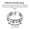 Anxiety Ring - (Sterretjes) - Stress Ring - Fidget Ring - Draaibare Ring - Spinning Ring - Spinner Ring - Zilverkleurig RVS - (21.25 mm / maat 67)