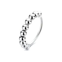Anxiety Ring - Stress Ring - Fidget Ring - Anxiety Ring For Finger - Draaibare Ring Dames - Spinning Ring - Spinner Ring - Zilver 925 - (19.00 mm / maat 60)