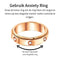 Anxiety Ring - (Zirkonia) - Stress Ring - Fidget Ring - Fidget Toys - Draaibare Ring - Spinning Ring - Rose Goudkleurig RVS - (16.00mm / maat 50)
