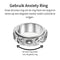 Anxiety Ring - (zon maan) - Stress Ring - Fidget Ring - Draaibare Ring - Spinning Ring - Spinner Ring - Zilverkleurig RVS - (18.25 mm / maat 57)