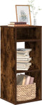 vidaXL - Boekenkast - 34x31x80 - cm - bewerkt - hout - gerookt - eikenkleurig