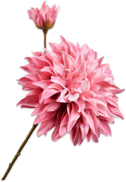 Silk-ka Kunstbloem-Zijde Dahlia Tak Roze 78 cm