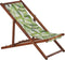 ANZIO - Strandstoel set van 2 - Donkerhout/Palm/Groen - Polyester