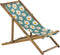 ANZIO - Strandstoel set van 2 - Lichthout/Groen/Bloemen - Polyester