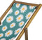 ANZIO - Strandstoel set van 2 - Lichthout/Groen/Bloemen - Polyester