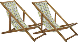 ANZIO - Strandstoel set van 2 - Multicolor - Polyester