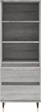 vidaXL - Hoge - kast - 40x36x110 - cm - bewerkt - hout - grijs - sonoma