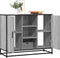 vidaXL - Dressoir - 92x35x76 - cm - bewerkt - hout - grijs - sonoma - eikenkleurig