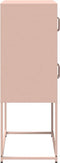 vidaXL - Hoge - kast - 68x39x107 - cm - staal - roze
