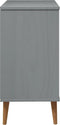 vidaXL - Dressoir - MOLDE - 76,5x40x80 - cm - massief - grenenhout - grijs