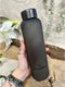 waterdrop® Glazen Drinkfles 600 ml - Duurzaam Borosilicaatglas - Neopreen Hoes en Bamboe Dop - Black Frosted