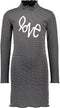 Flo - Meisjes Jurk - Turtle neck - Zwart met zilver (maat 116)