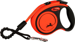 Flexi Xtreme - Rollijn - 3 m met schokdemper - Zwart / Oranje
