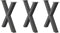 vidaXL - Eettafelpoten - 3 - st - X-vormig - 70x(72-73) - cm - staal - antraciet