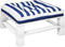 vidaXL - Palletkussen - gestreept - 70x70x12 - cm - stof - blauw - en - wit