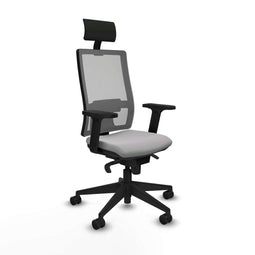 Bureaustoel met hoofdsteun Piqueras y Crespo 2D066N1 Lichtgrijs
