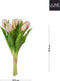 J-Line boeket Tulpen - kunststof - lichtroze - small - 7 stuks