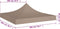 vidaXL - Partytentdak 270 g/m² - 2x2 m UV- en waterbestendig - taupe