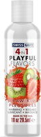 Swiss Navy 4 In 1 Glijmiddel met Straw-Kiwi Pleasures Smaak - 30 ml white,blue