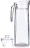 Glazen schenkkan/karaf met deksel 1,4 liter 14 x 29 cm - Sapkannen/waterkannen/schenkkannen
