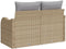 vidaXL - 2-Zits - Tuinbank - met - Kussens - Beige - Poly - Rattan