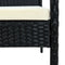 vidaXL - Tuinstoel - met - kussen - poly - rattan - zwart