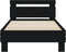 vidaXL - Bedframe - met - hoofdbord - en - LED-verlichting - zwart - 90x200 - cm