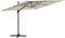 vidaXL - Zweefparasol - met - aluminium - paal - 400x300 - cm - zandwit