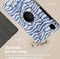 imoshion Tablet Hoes Geschikt voor Samsung Galaxy Tab A9 8.7 inch - imoshion 360° Draaibare Design Bookcase 2.0 - Meerkleurig /White Blue Stripes