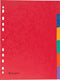 Pergamy tabbladen ft A4 maxi, 11-gaatsperforatie, stevig karton, geassorteerde kleuren, 6 tabs