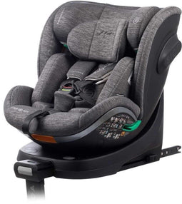 Autostoel - BABYAUTO - SCUDDA GREY DOBBY - Van geboorte tot 12 jaar - 0-36 kg - I-Size - ISOFIX - 360° draaibaar - ECE R129