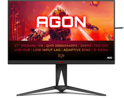 AOC AGON AG275QZN/EU Rood, Zwart