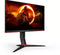 AOC Gaming Q24G2A/BK Rood, Zwart