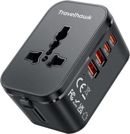 Travelhawk SL-199T - Wereldstekker - 2x USB-C 2x USB-A