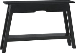 vidaXL - Wandtafel - 110x30x75 - cm - massief - mahoniehout - zwart