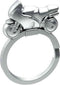 Metalmorphose Motor Sleutelring Sport Race TT Cadeau Accessoire- Zilver