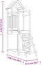 vidaXL Speeltoren met ladder en rotswand 52,5x110,5x214 cm grenenhout